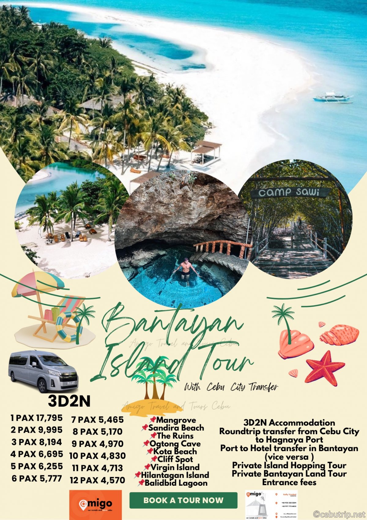 Cebu & Bohol Island Tours | Affordable Private Car Rentals – Amigo Travel