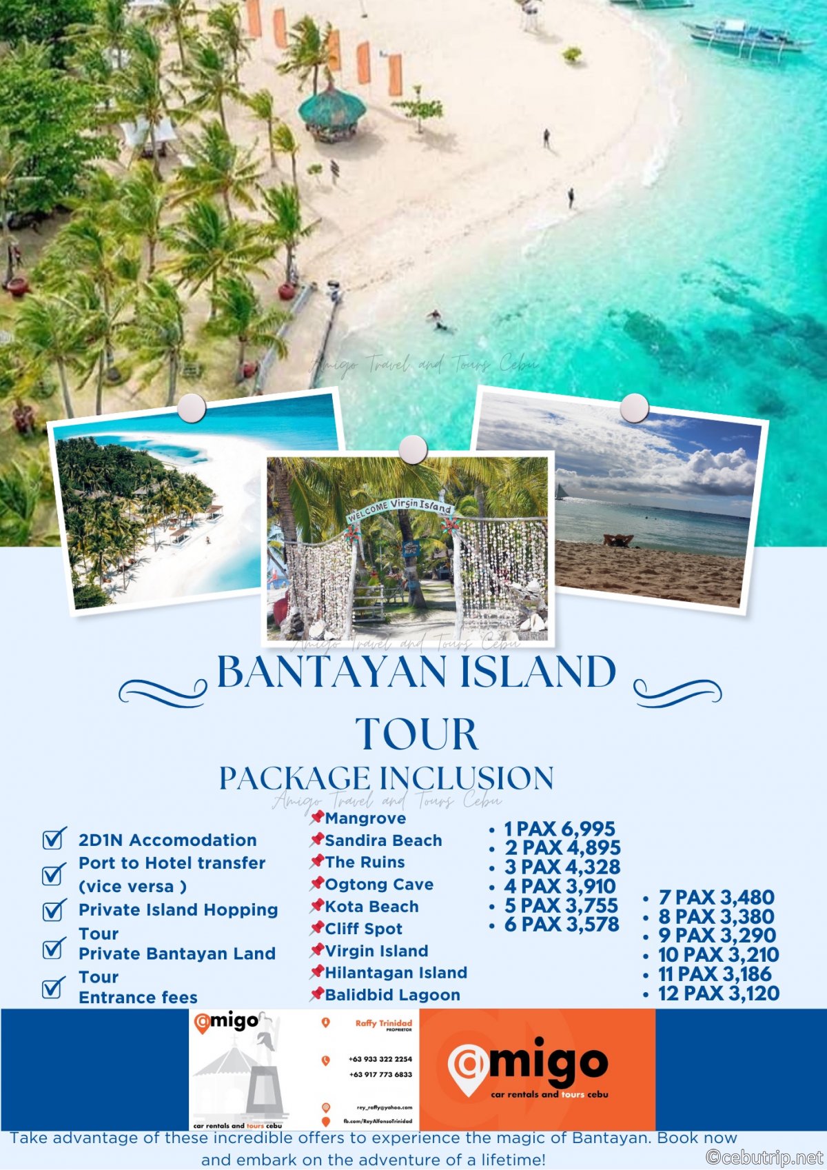 Cebu & Bohol Island Tours | Affordable Private Car Rentals – Amigo Travel